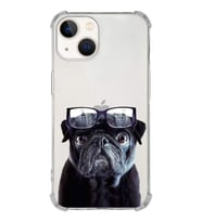PrintiFy Apple iPhone 13 Mini Uyumlu Köpek 3 Baskılı Şeffaf Köşe Korumalı Antişok Kılıf