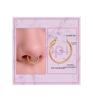 316 L Cerrahi Çelik Piercing Minimal Sıkıştırmalı Nostril Piercing Burun Helix Conch Delik Gerektirmez