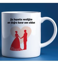 Sevgililer Anneler Babalar Öğretmenler Gününe, Sevgiliye ve Sevdiklerinize Kişiye Özel Günlere Çift Taraflı Hediyelik Kupa Bardak