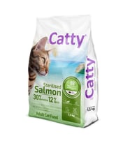 Catty Kısırlaştırılmış Kedi Maması Somonlu 1,5 Kg (Beyaz)