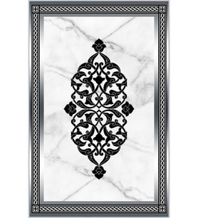 Eliana Home Baskılı, Yıkanabilir Kaymaz Taban Salon Halısı LNA0121-SD770 100x150 cm (Beyaz)