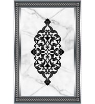 Eliana Home Baskılı, Yıkanabilir Kaymaz Taban Salon Halısı LNA0121-SD770 100x150 cm (Beyaz)