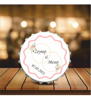 Kişiye Özel Açacaklı Kapak Şekilli Magnet (Düğün,Nişan,Nikah)