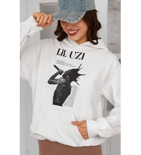 Lil Uzi Rapper Baskılı Unisex Oversize Şarkıcı Hoodie