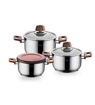 Aryıldız Piazza 3 Parça Tencere Set Rose Gold