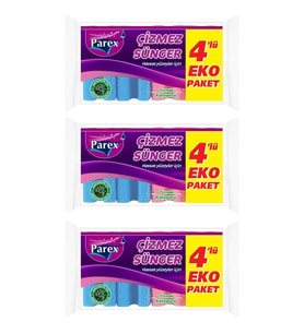 Çizmez 4'lü Sünger Oluklu Üçlü Paket
