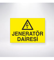 Jeneratör Dairesi 21x28 Arkası Yapışkanlı Levha