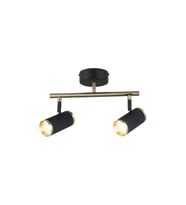 LUME 2 LI SİYAH-ANTIK LAK PLAFONYER 2XGU10