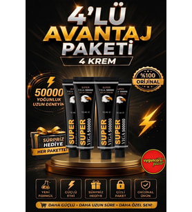 4 KUTU VİGA 50000 GECİKTİRİCİ KREM - ÜCRETSİZ GİZLİ KARGO