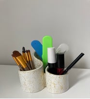Bölmeli Gold & Gümüş Yaldızlı Dekoratif Organizer