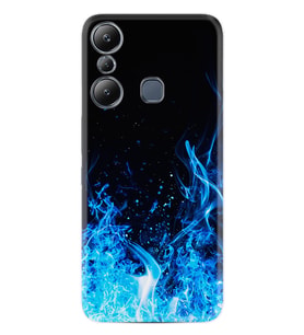 Infınix Hot 20i Kılıf Silikon Desen Özel Seri Blue Fire 1678