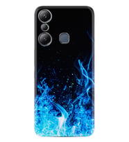 Infınix Hot 20i Kılıf Silikon Desen Özel Seri Blue Fire 1678