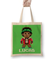 Stranger Things Lucas Pixel Character Bez Çanta Uzun Saplı