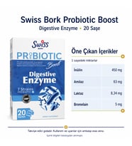 Swiss Bork Probiotic Boost Digestive Enzyme 20 Saşe