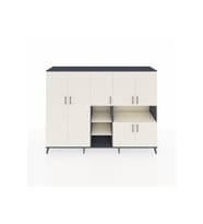 Hyperion Dolap 13 Raflı 7 Kapaklı 220x44x163 Antrasit-Aytaşı