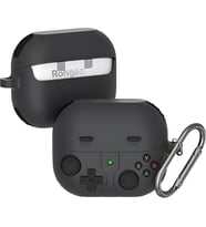 [Retro-Gamepad] Samsung Galaxy Buds 3-Pro-3 FE için Kulaklık Kılıfı Darbe Emici Köşe Korumalı Buds 3 Pro Koruyucu Yumuşak TPU Oyun Konsolu Görünümlü Buds 3 Pro Kılıfı (Koyu Gri)