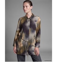 LCW STUDIO Yeşil Batik Desenli Kadın Gömlek Tunik