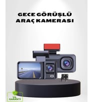 Üç Kameralı Dash Cam 170° Geniş Açılı Full Hd Gece Görüşlü