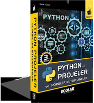 KODLAB YAYIN PYTHON PROJELER VE POPÜLER KÜTÜPHANELER EĞİTİM KİTABI (Siyah - Beyaz)