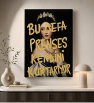 BK Gift Vintage Klasik Sanat Esprili Sözlü Dekoratif Kanvas Tablo - 26