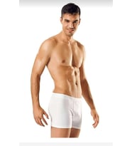TUTKU 0114 ERKEK LİKRALI BOXER ŞORT 12 ADET (Beyaz)