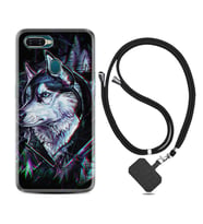 Oppo A5S A15 A16 A54 A55 A73 A74 Kılıf Boyun Askılı Silikon Dog Eyes 1761