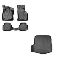 Volkswagen Passat B8-8.5 2015-2022 Sedan - Impression 3D Araca Özel Paspas ve Bagaj Havuzu (Siyah)