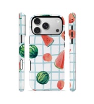 iPhone 17 Pro Vorian Çift Katmanlı Kılıf Watermelon Grid