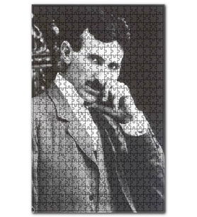 Cakapuzzle Nikola Tesla Koltukta Oturur Durumda Portre Puzzle Yapboz MDF (Ahşap) (120 Parça)