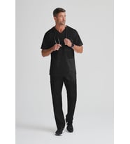 Barco Omni BE002 - BE005 Medikal Giyim Hemşire Doktor Scrubs Cerrahi Takım Unisex Erkek Kadın Hastane Üniforması (Siyah)