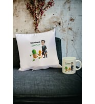 Tıbbi Mümessil Kupa Bardak ve Yastık Set (Beyaz)