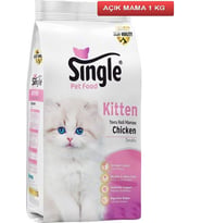 Single Kitten Tavuklu Yavru Kedi Maması 1 Kg AÇIK
