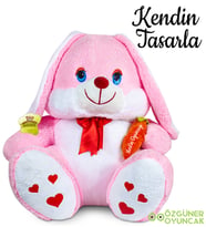 Kendin Tasarla 150 Cm Elinde Havuç Tutan Tavşan (Pembe)