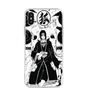 Iphone X ve XS Uyumlu Itachi Uchiha Tasarımlı Şeffaf Telefon Kılıfı