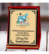 Bilişim Teknolojileri Öğretmeni Baskılı Plaket (1. Tasarım)  Kişiye Özel (Kırmızı)