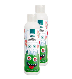 Kids 2 si 1 Arada Karpuz Kokulu Çocuk Saç Kremi ve Şampuanı 200 Ml. İkili Set