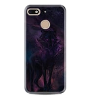 General Mobile GM8 Go GM9 GM20 Pro Plus Kılıf Desemli Silikon Black Purple Wolf 1791