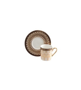 Lotus Nurbanu Bone Porselen 6 Kişilik Kahve Fincan Takımı
