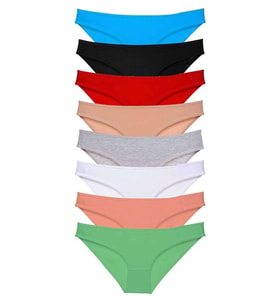 8 adet Süper Eko Set Likralı Kadın Slip Külot Set 1