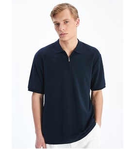 LCW Vision Lacivert Polo Yaka Erkek Tişört