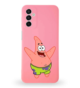 Samsung Galaxy M23 Uyumlu Lansman Kılıf Altı Kapalı İçi Kadife  Patrick Yıldız Tasarımlı  Kapak (Şeffaf)