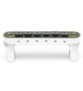Graph Tech PS-8863-C0 ResoMax NV2 String Saver Tune-O-Matic Köprü - 6mm Krom (Profesyonel) 6mm Büyük Post Uyumu, Hafif ResoMax Alaşımı ve Artırılmış Sustain Performansı