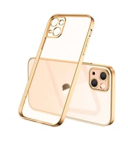 iPhone 13 6.1inç Renkli Kenar Şeffaf Kılıf Kamera Korumalı Silikon Kılıf-(577 - HPSBYI5503-7