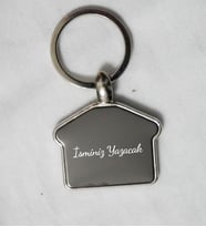 Kişiye Özel Anahtarlık (İSİMLİ METAL ANAHTARLIK) Isme Özel Anahtarlık (Gümüş Gri)