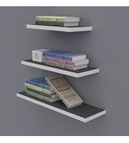 Kenzlife kitaplık nadire 000*050-040-030*20 gri duvar rafı
