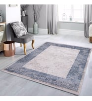 Atlantik Halı Elitra 0401AA GRİ / MAVİ Akrilik Modern Salon Halısı
