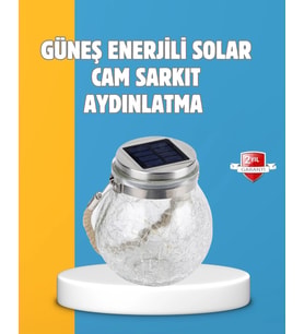 Suya Dayanıklı Güneş Enerjili Cam Şişe Sarkıt Lamba