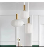 Rsylight Rustik Dekoratif Metal Modern Yuvarlak Eskitme Kaplama Beyaz Opal Camlı 3 lü Avize