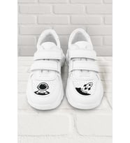 Rakerplus Tbons Özel Tasarım Hakiki Deri Beyaz Kız Çocuk Sneakers Ayakkabı