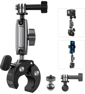 Lexroo Motosiklet Gidonu Bisiklet Montaj Kelepçeleri için GoPro Hero 13 12 11 10 9 DJI OSMO Action